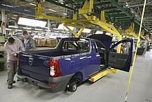 Logan Pick-up-Produktion bei Dacia. Foto: Auto-Reporter/Renault 